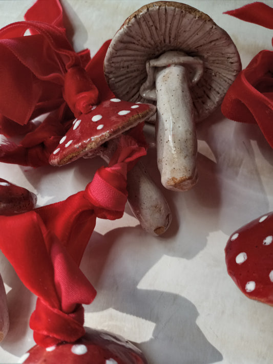 Ceramic Fly Agaric Mushroom / Toadstool Ornament