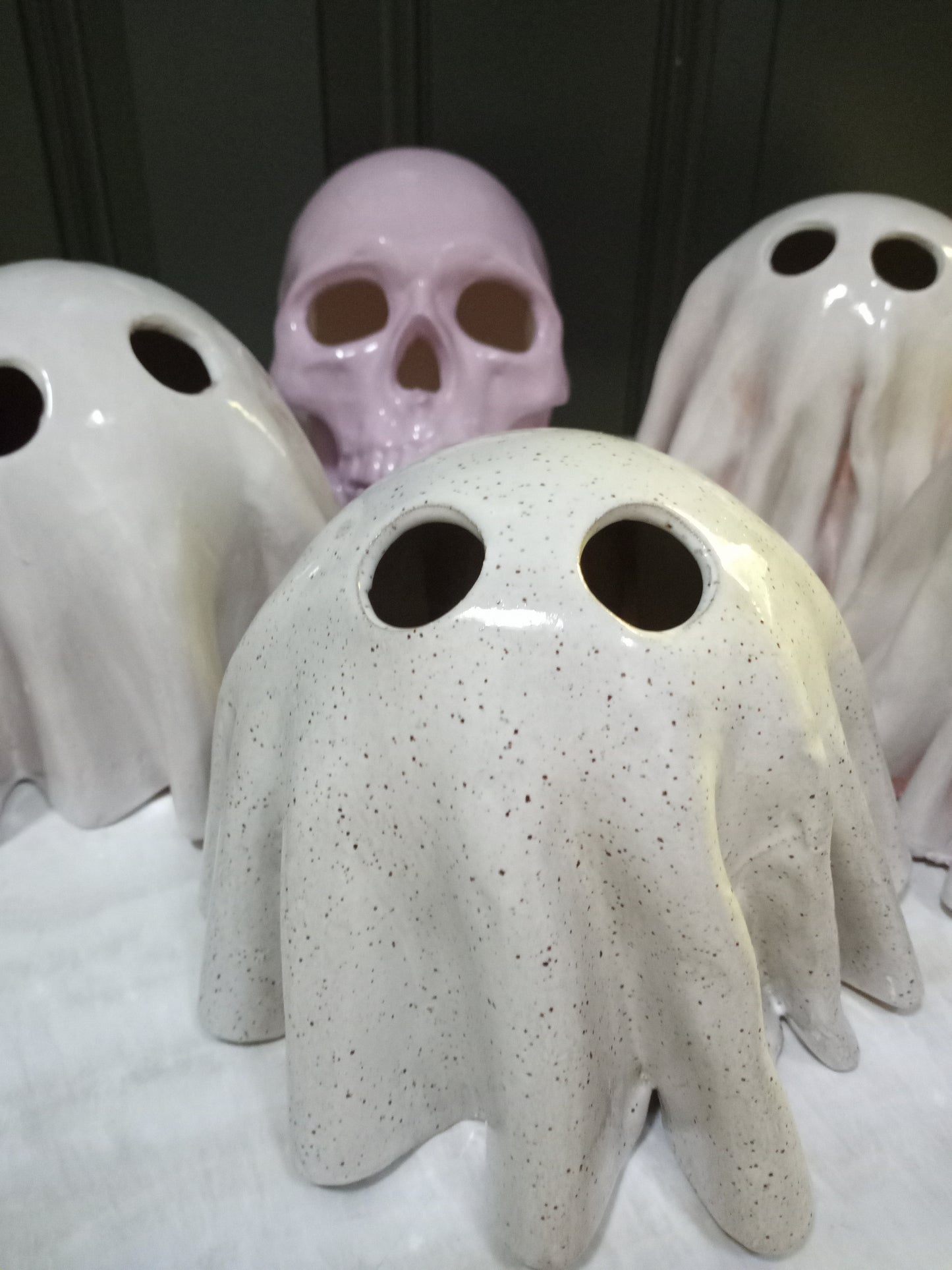 Big Cute Ceramic Ghost Luminary