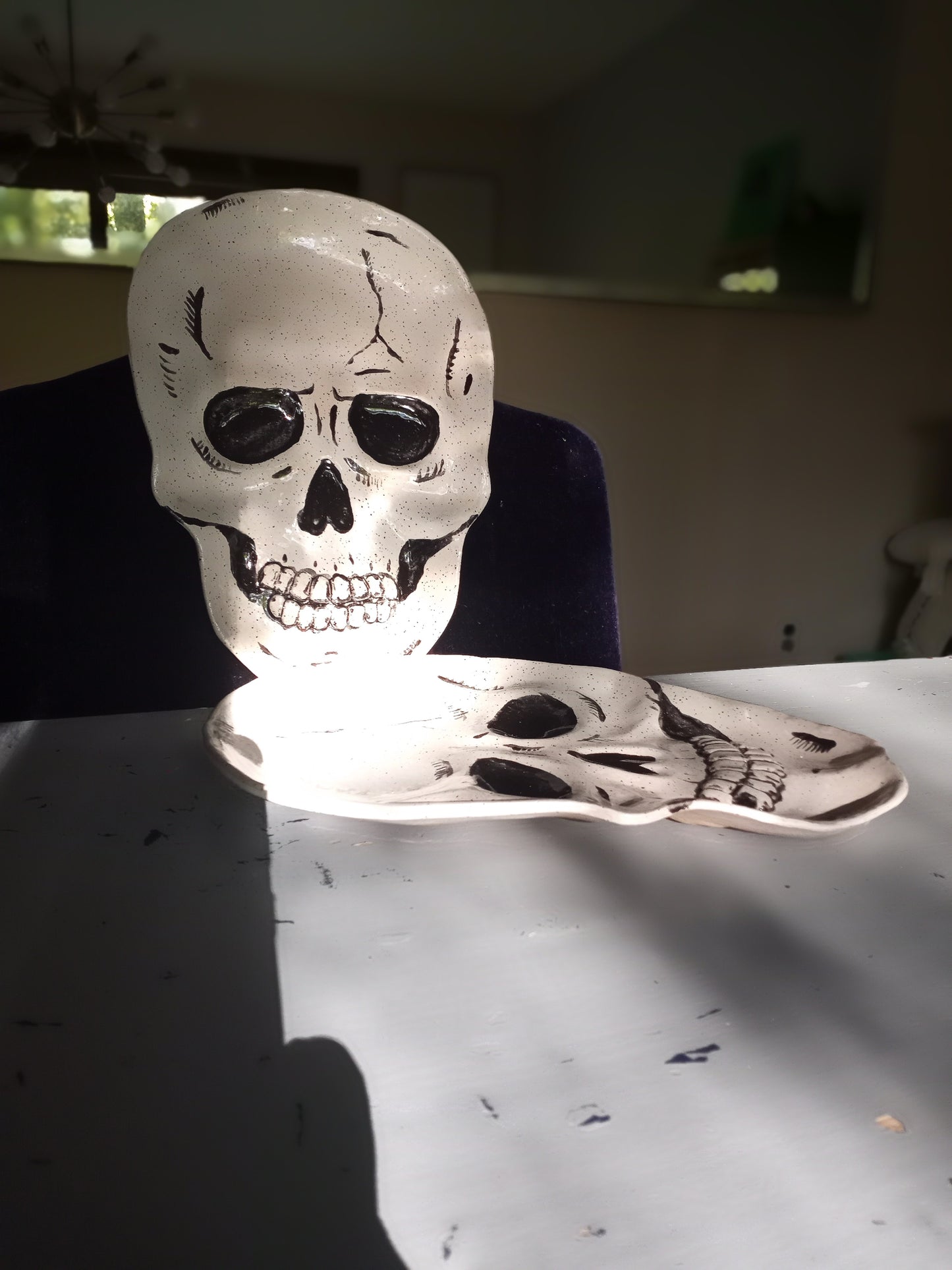 Ceramic Skull Serving Platter