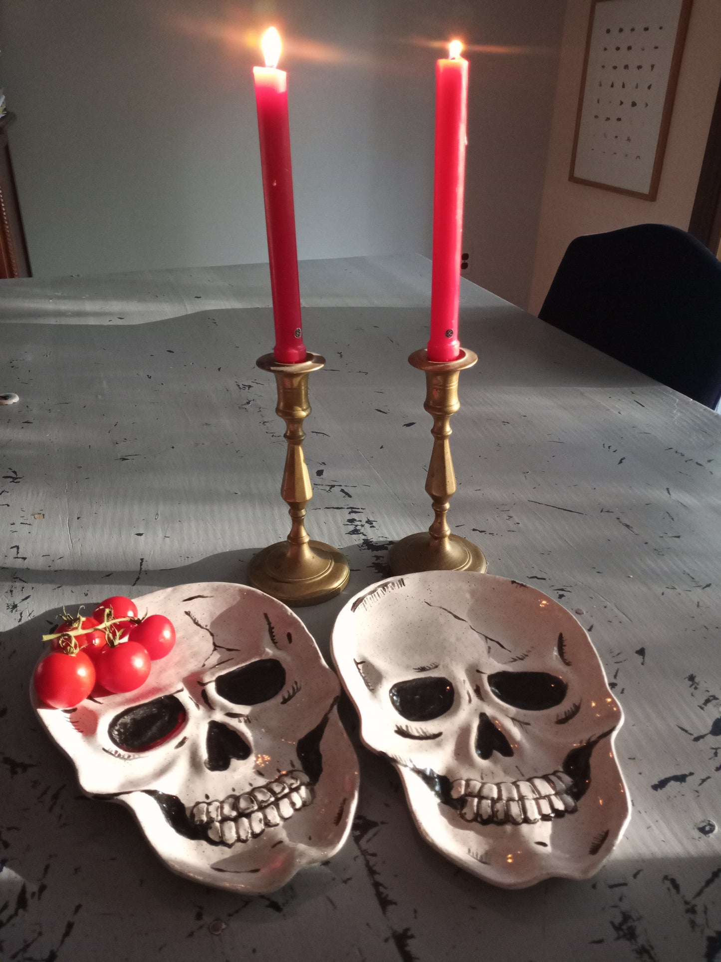 Ceramic Skull Serving Platter