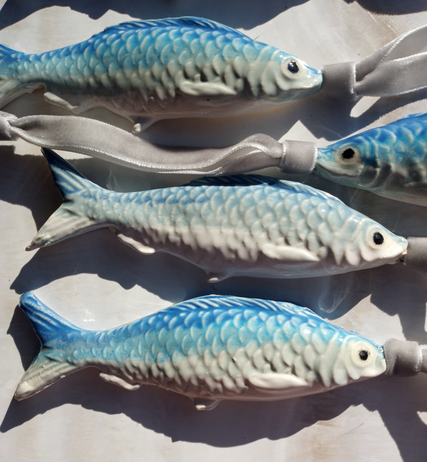 Blue Minnow Ceramic Ornament
