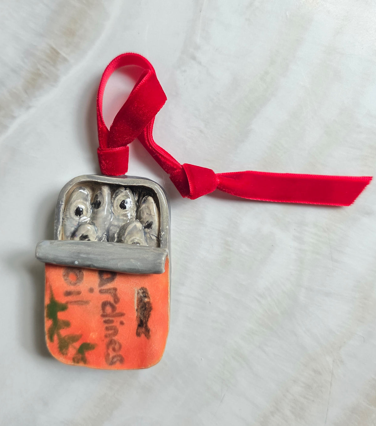 Sardine / Tinned Fish Ceramic Ornament