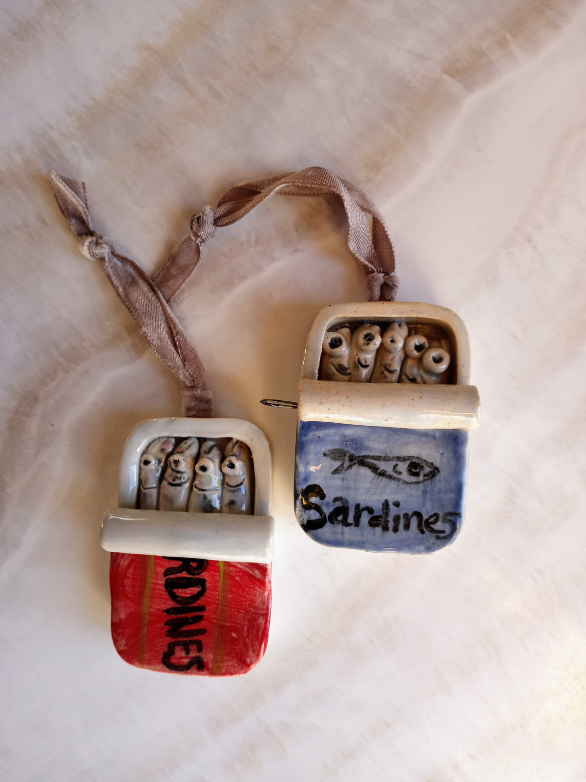 Sardine / Tinned Fish Ceramic Ornament