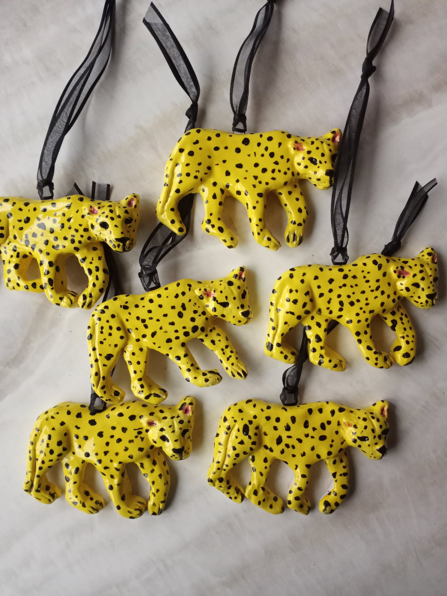 Ceramic Leopard Christmas Ornament