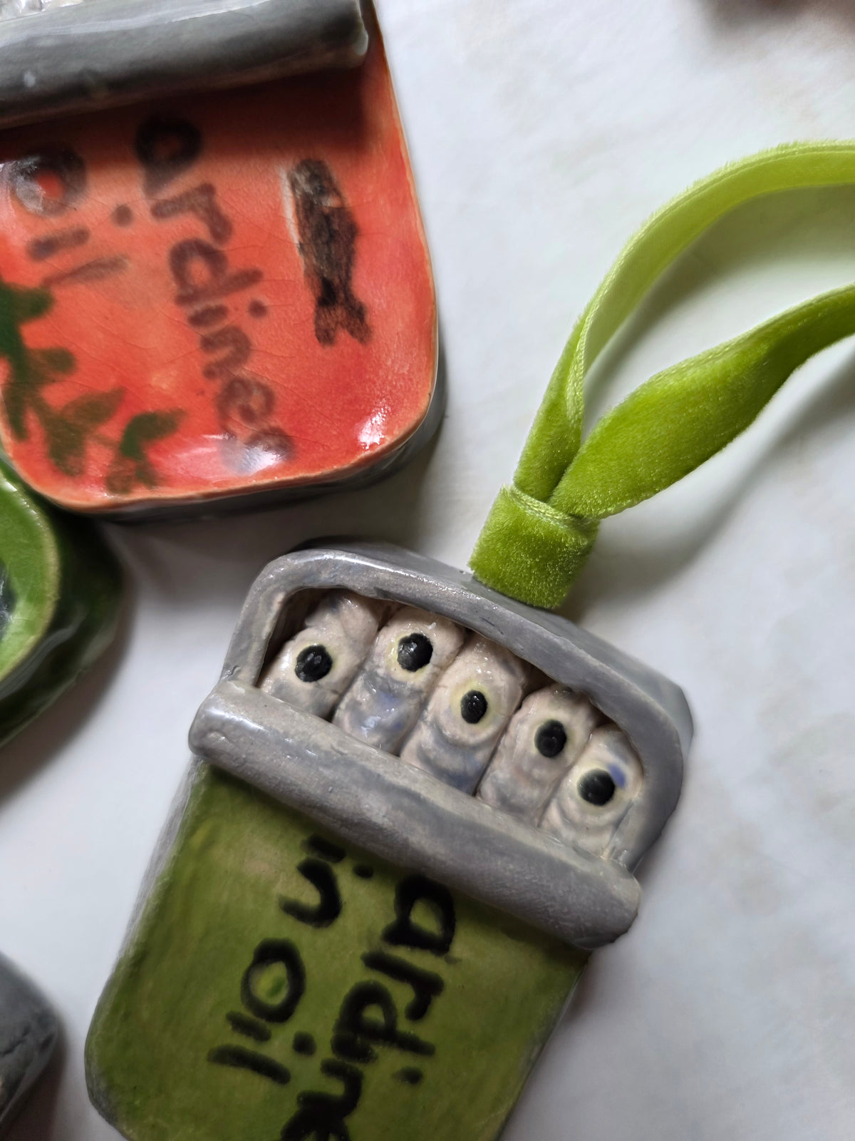 Sardine / Tinned Fish Ceramic Ornament