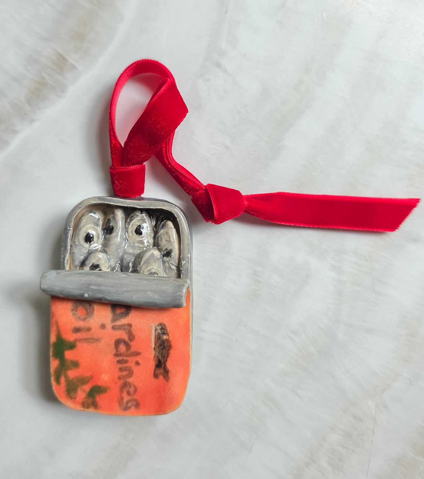 Sardine / Tinned Fish Ceramic Ornament