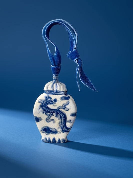 Handmade Chinoiserie Ginger Jar and Teapot Ceramic Ornaments