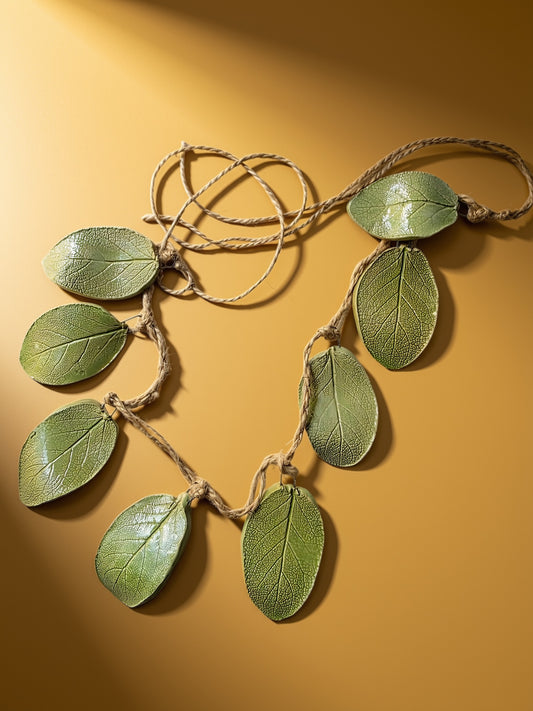 Sage Leaf Ceramic Garland