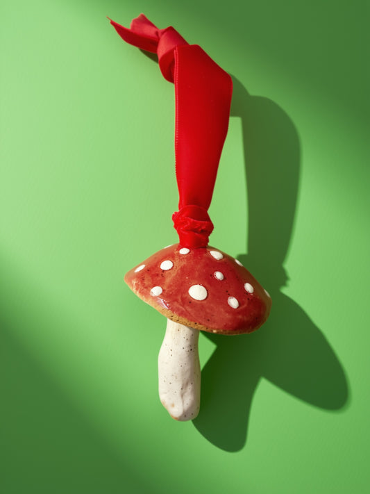 Ceramic Fly Agaric Mushroom / Toadstool Ornament
