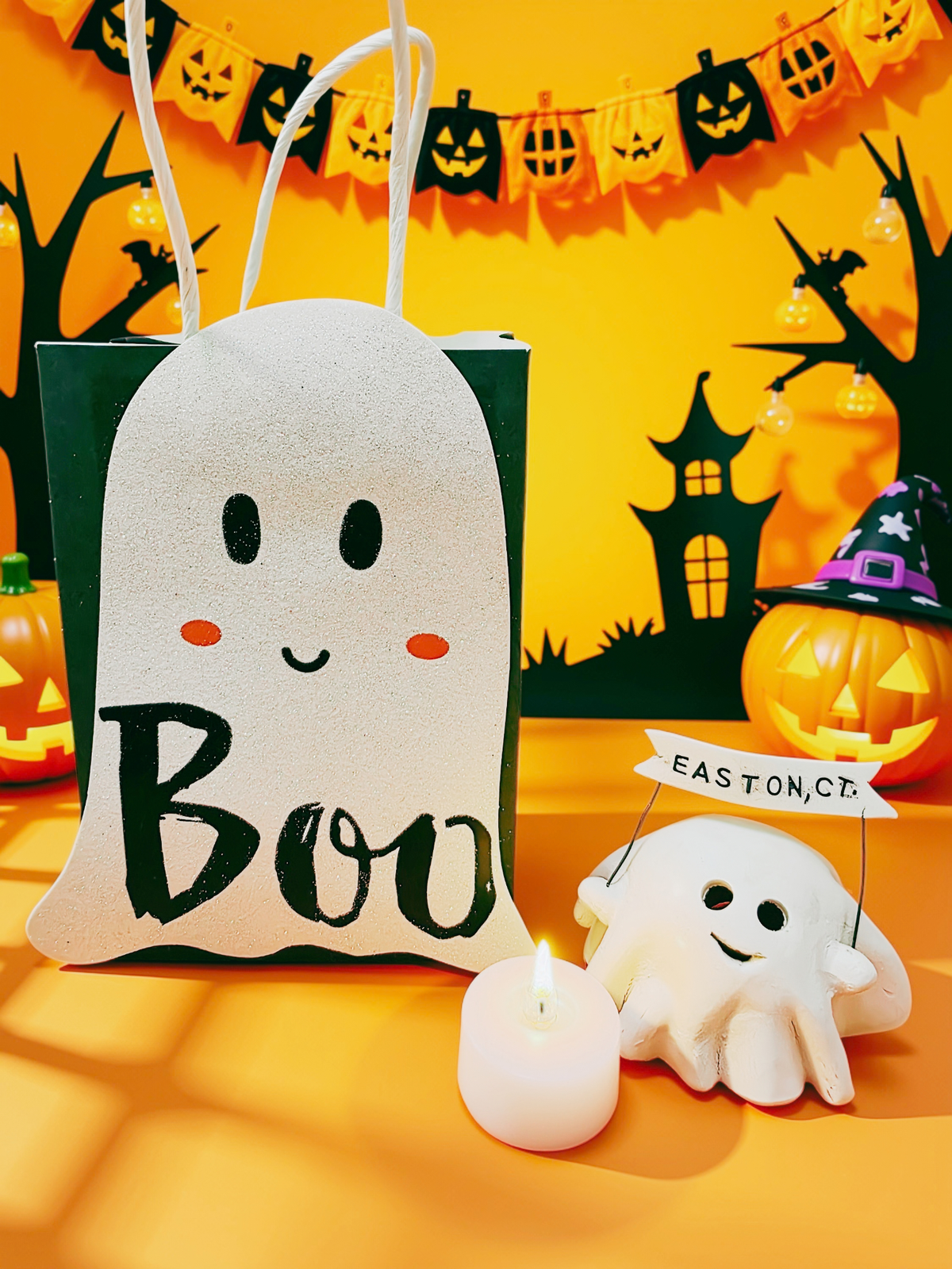 Easton, CT Ceramic Ghost BOO Bags