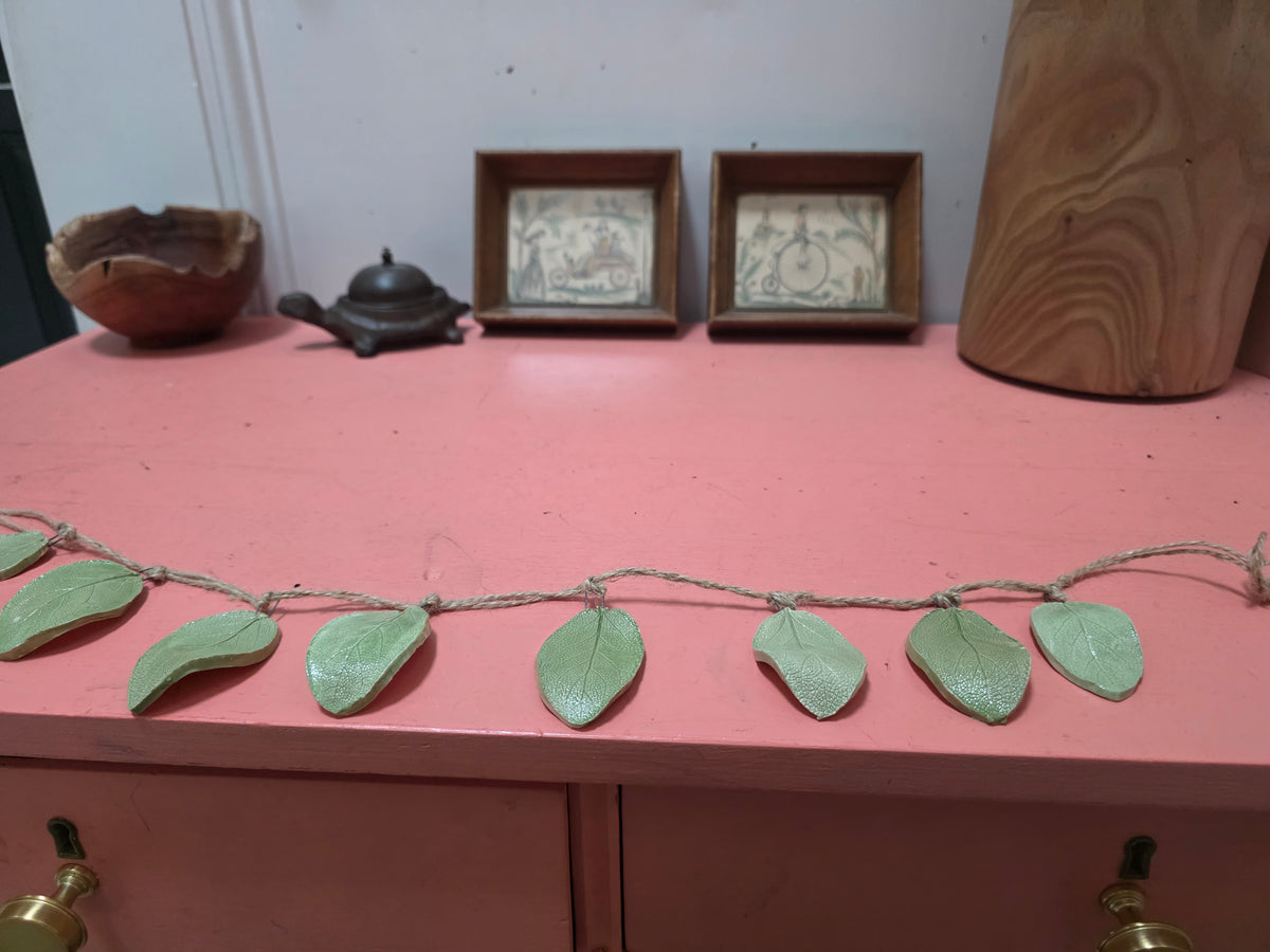 Sage Leaf Ceramic Garland