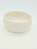 Small Ceramic Ribbed Ice Cream Bowl in Oatmeal Matte