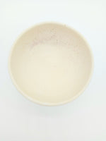 Small Ceramic Ribbed Ice Cream Bowl in Oatmeal Matte