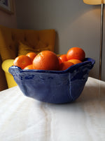 Draped Ceramic Fruit Bowl