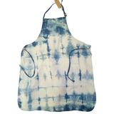 Stormy Top Pattern Natural Indigo Dyed Canvas Apron