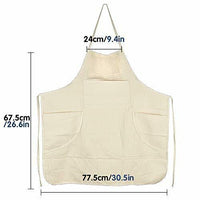 Stormy Top Pattern Natural Indigo Dyed Canvas Apron